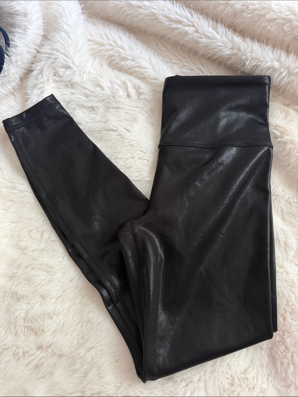 Athleta Black Faux Leather-Look High-Rise Jeggings